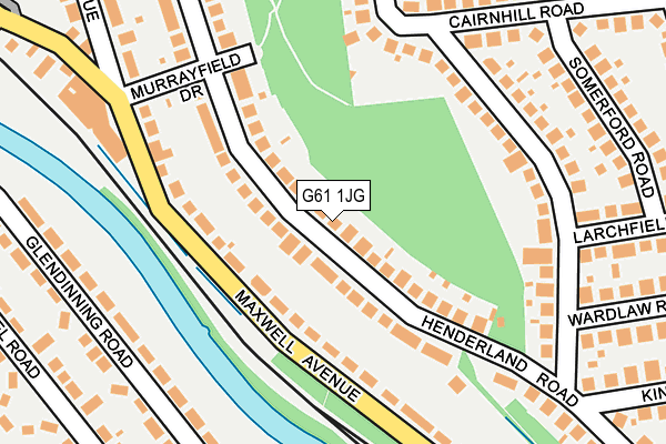 G61 1JG map - OS OpenMap – Local (Ordnance Survey)