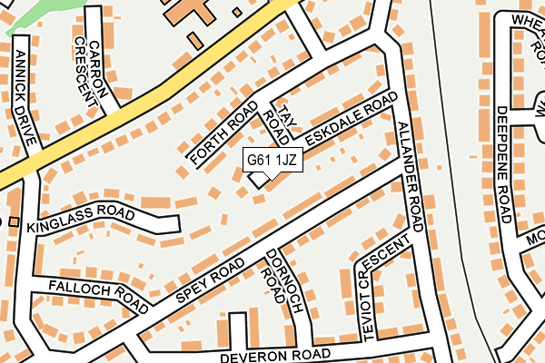 G61 1JZ map - OS OpenMap – Local (Ordnance Survey)