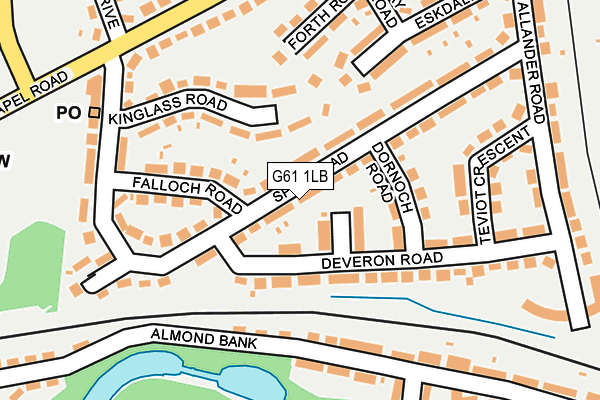 G61 1LB map - OS OpenMap – Local (Ordnance Survey)