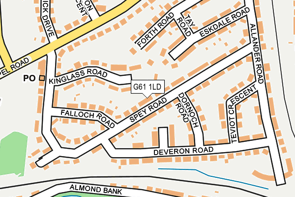 G61 1LD map - OS OpenMap – Local (Ordnance Survey)