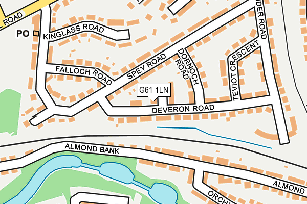 G61 1LN map - OS OpenMap – Local (Ordnance Survey)