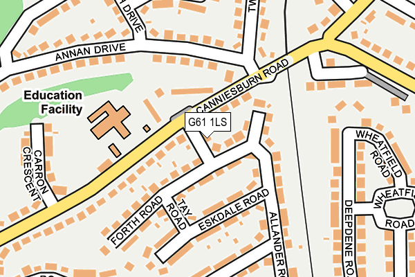 G61 1LS map - OS OpenMap – Local (Ordnance Survey)