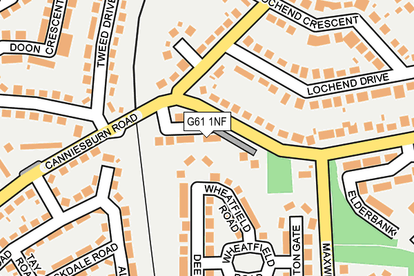 G61 1NF map - OS OpenMap – Local (Ordnance Survey)
