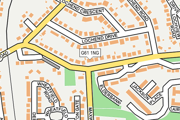 G61 1NG map - OS OpenMap – Local (Ordnance Survey)