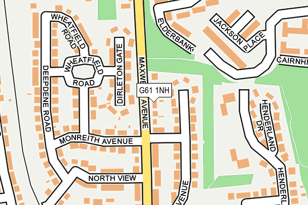 G61 1NH map - OS OpenMap – Local (Ordnance Survey)