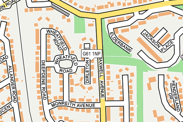 G61 1NP map - OS OpenMap – Local (Ordnance Survey)