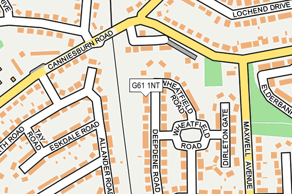 G61 1NT map - OS OpenMap – Local (Ordnance Survey)