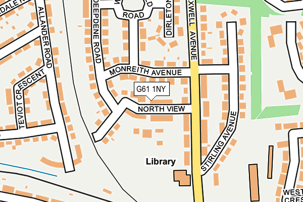 G61 1NY map - OS OpenMap – Local (Ordnance Survey)