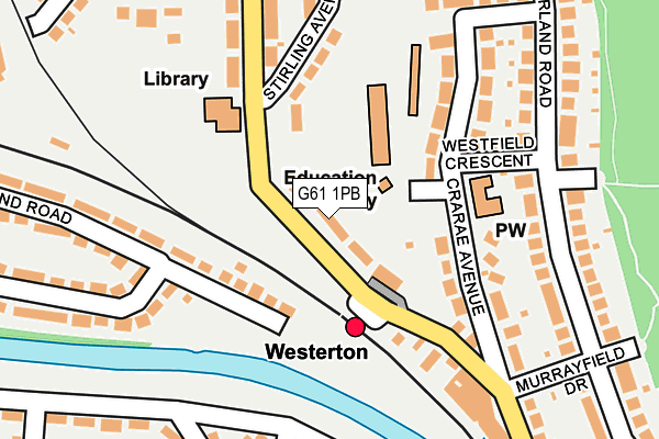 G61 1PB map - OS OpenMap – Local (Ordnance Survey)