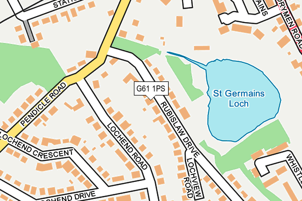 G61 1PS map - OS OpenMap – Local (Ordnance Survey)