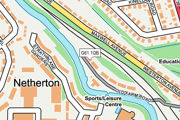 G61 1QB map - OS OpenMap – Local (Ordnance Survey)