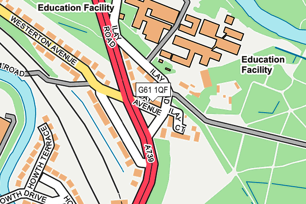 G61 1QF map - OS OpenMap – Local (Ordnance Survey)