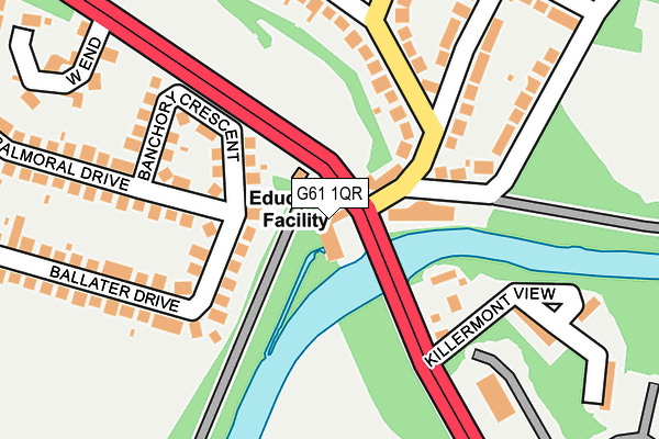 G61 1QR map - OS OpenMap – Local (Ordnance Survey)