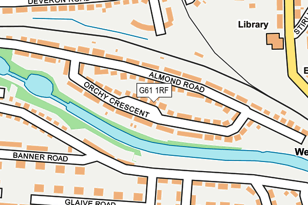 G61 1RF map - OS OpenMap – Local (Ordnance Survey)