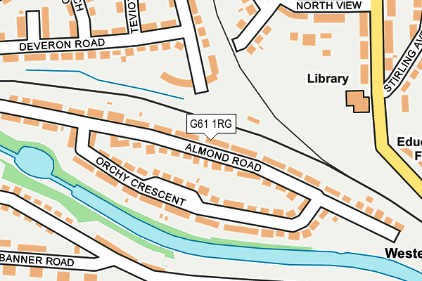 G61 1RG map - OS OpenMap – Local (Ordnance Survey)