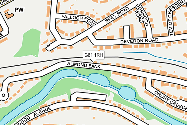 G61 1RH map - OS OpenMap – Local (Ordnance Survey)