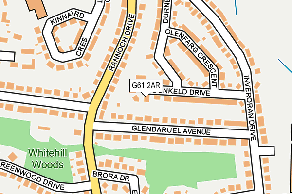 G61 2AR map - OS OpenMap – Local (Ordnance Survey)