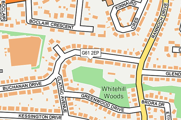 G61 2EP map - OS OpenMap – Local (Ordnance Survey)