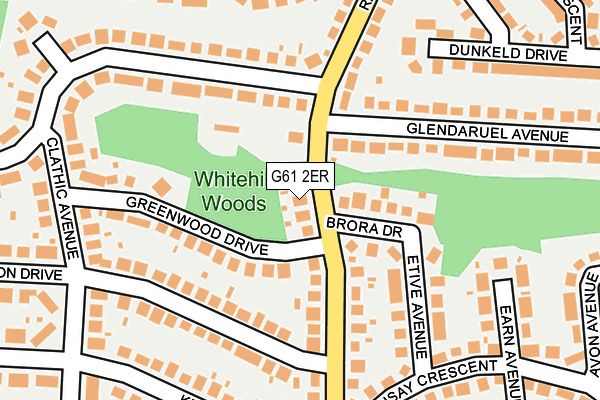 G61 2ER map - OS OpenMap – Local (Ordnance Survey)