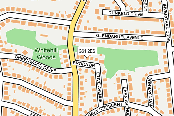 G61 2ES map - OS OpenMap – Local (Ordnance Survey)