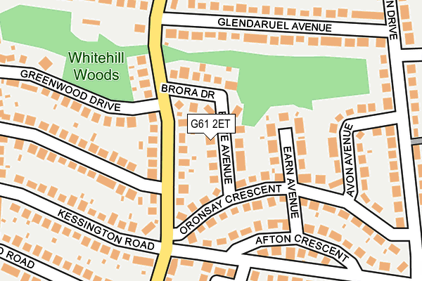 G61 2ET map - OS OpenMap – Local (Ordnance Survey)