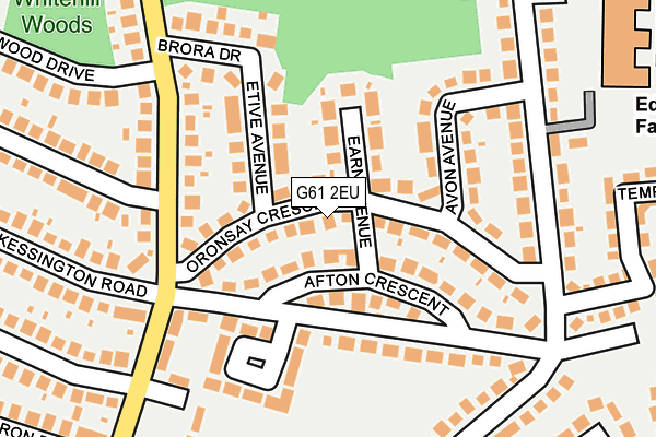 G61 2EU map - OS OpenMap – Local (Ordnance Survey)