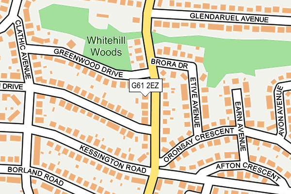 G61 2EZ map - OS OpenMap – Local (Ordnance Survey)