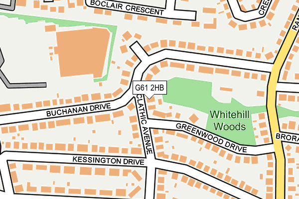 G61 2HB map - OS OpenMap – Local (Ordnance Survey)