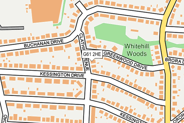 G61 2HE map - OS OpenMap – Local (Ordnance Survey)