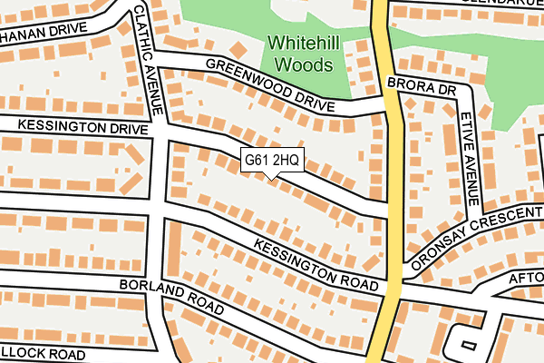 G61 2HQ map - OS OpenMap – Local (Ordnance Survey)