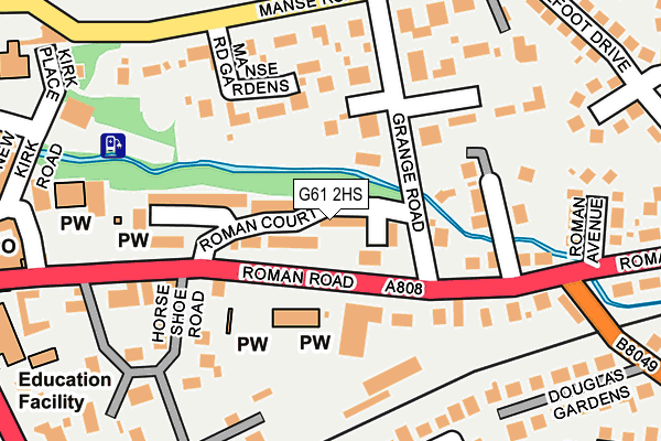 G61 2HS map - OS OpenMap – Local (Ordnance Survey)