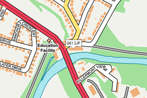 G61 2JP map - OS OpenMap – Local (Ordnance Survey)