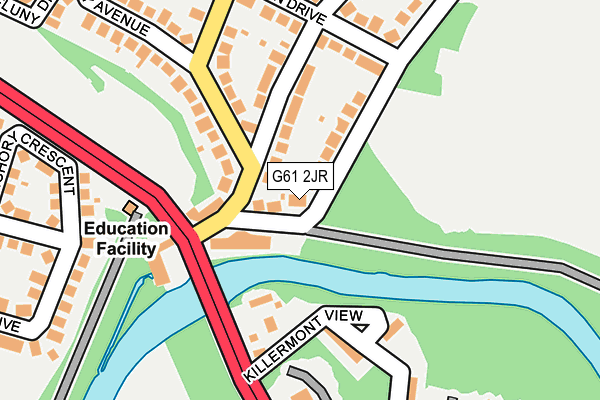 G61 2JR map - OS OpenMap – Local (Ordnance Survey)