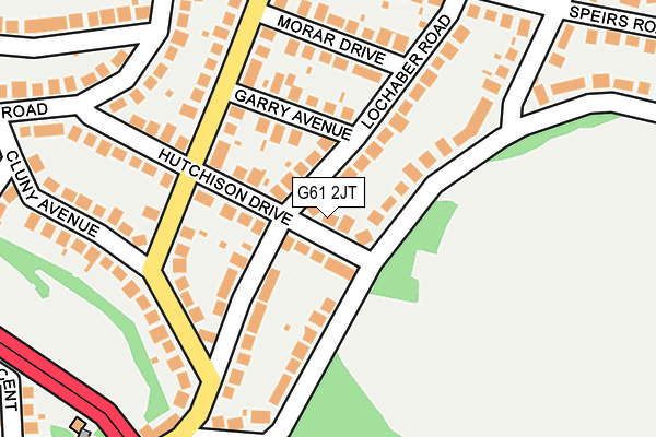 G61 2JT map - OS OpenMap – Local (Ordnance Survey)