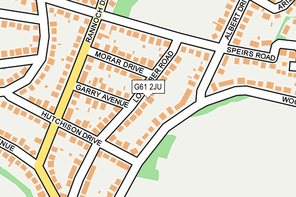 G61 2JU map - OS OpenMap – Local (Ordnance Survey)