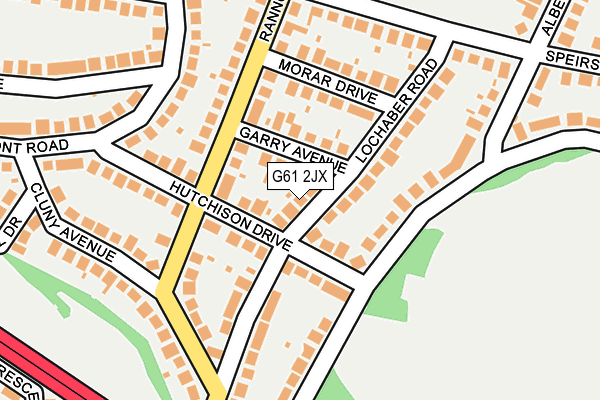 G61 2JX map - OS OpenMap – Local (Ordnance Survey)