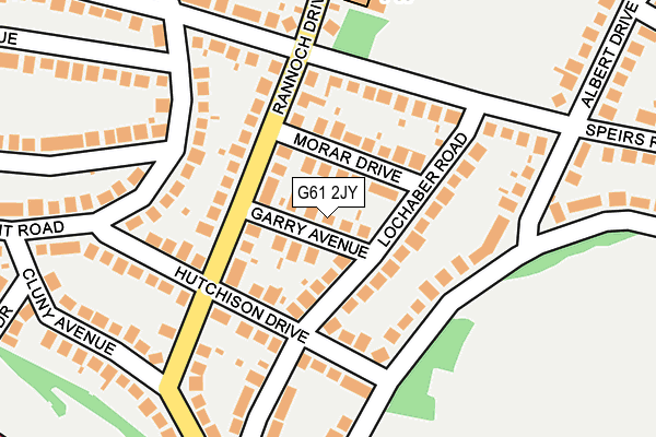 G61 2JY map - OS OpenMap – Local (Ordnance Survey)