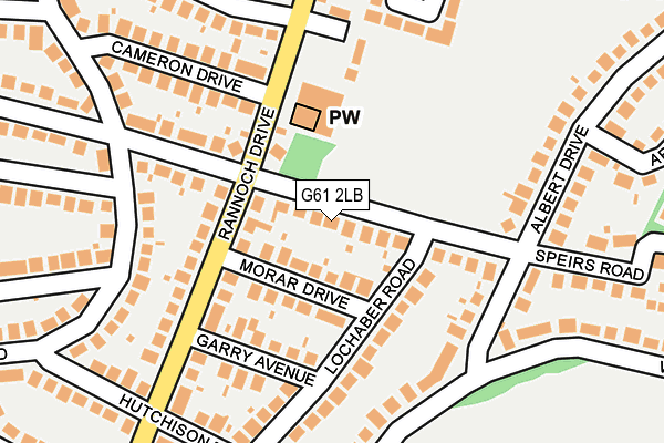 G61 2LB map - OS OpenMap – Local (Ordnance Survey)