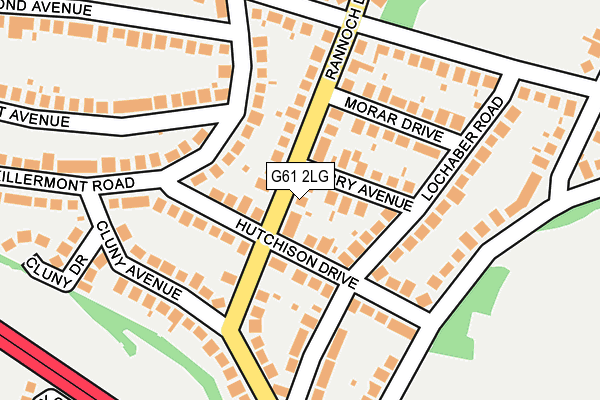 G61 2LG map - OS OpenMap – Local (Ordnance Survey)