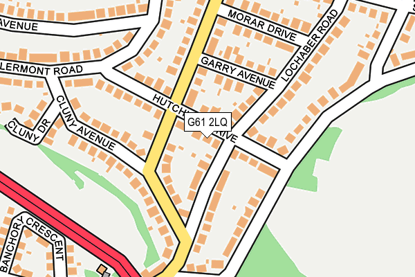 G61 2LQ map - OS OpenMap – Local (Ordnance Survey)