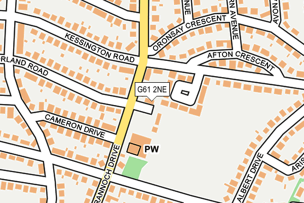 G61 2NE map - OS OpenMap – Local (Ordnance Survey)