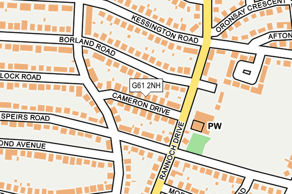 G61 2NH map - OS OpenMap – Local (Ordnance Survey)