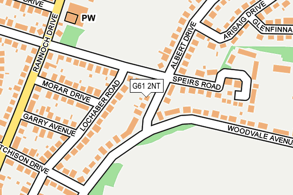 G61 2NT map - OS OpenMap – Local (Ordnance Survey)