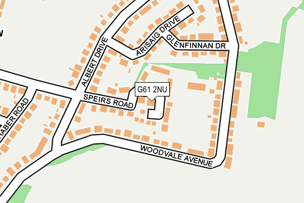 G61 2NU map - OS OpenMap – Local (Ordnance Survey)