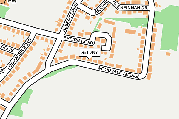 G61 2NY map - OS OpenMap – Local (Ordnance Survey)