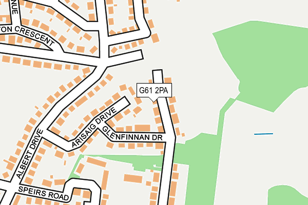 G61 2PA map - OS OpenMap – Local (Ordnance Survey)