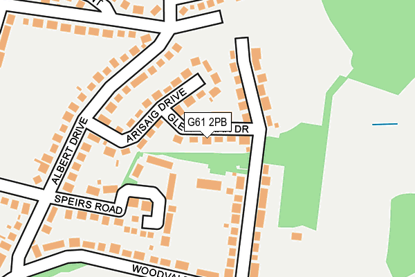 G61 2PB map - OS OpenMap – Local (Ordnance Survey)