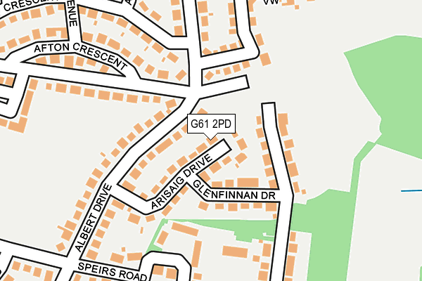 G61 2PD map - OS OpenMap – Local (Ordnance Survey)