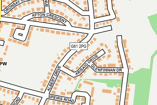 G61 2PG map - OS OpenMap – Local (Ordnance Survey)