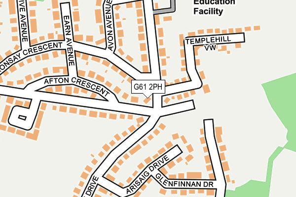 G61 2PH map - OS OpenMap – Local (Ordnance Survey)